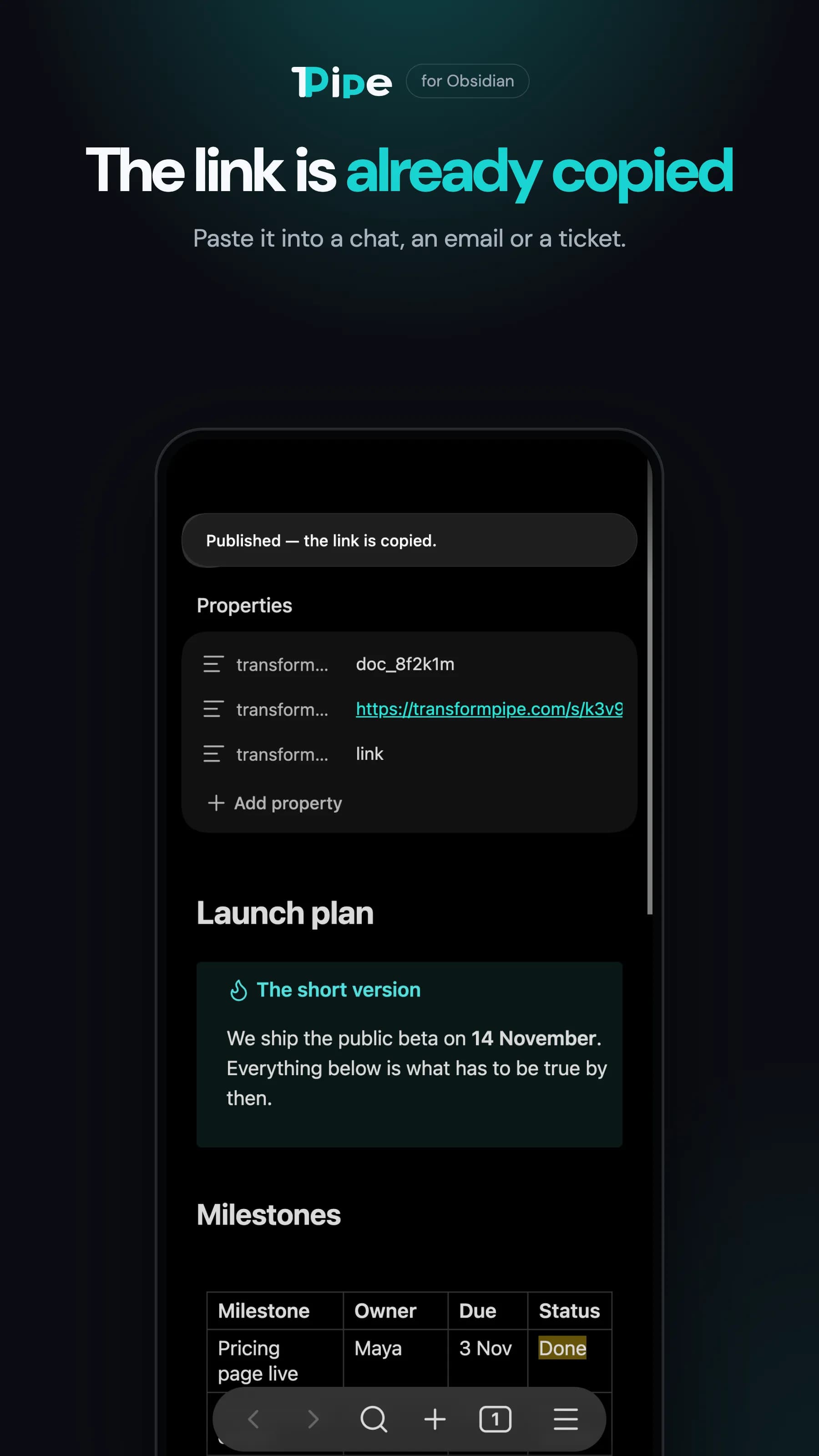TransformPipe screenshot