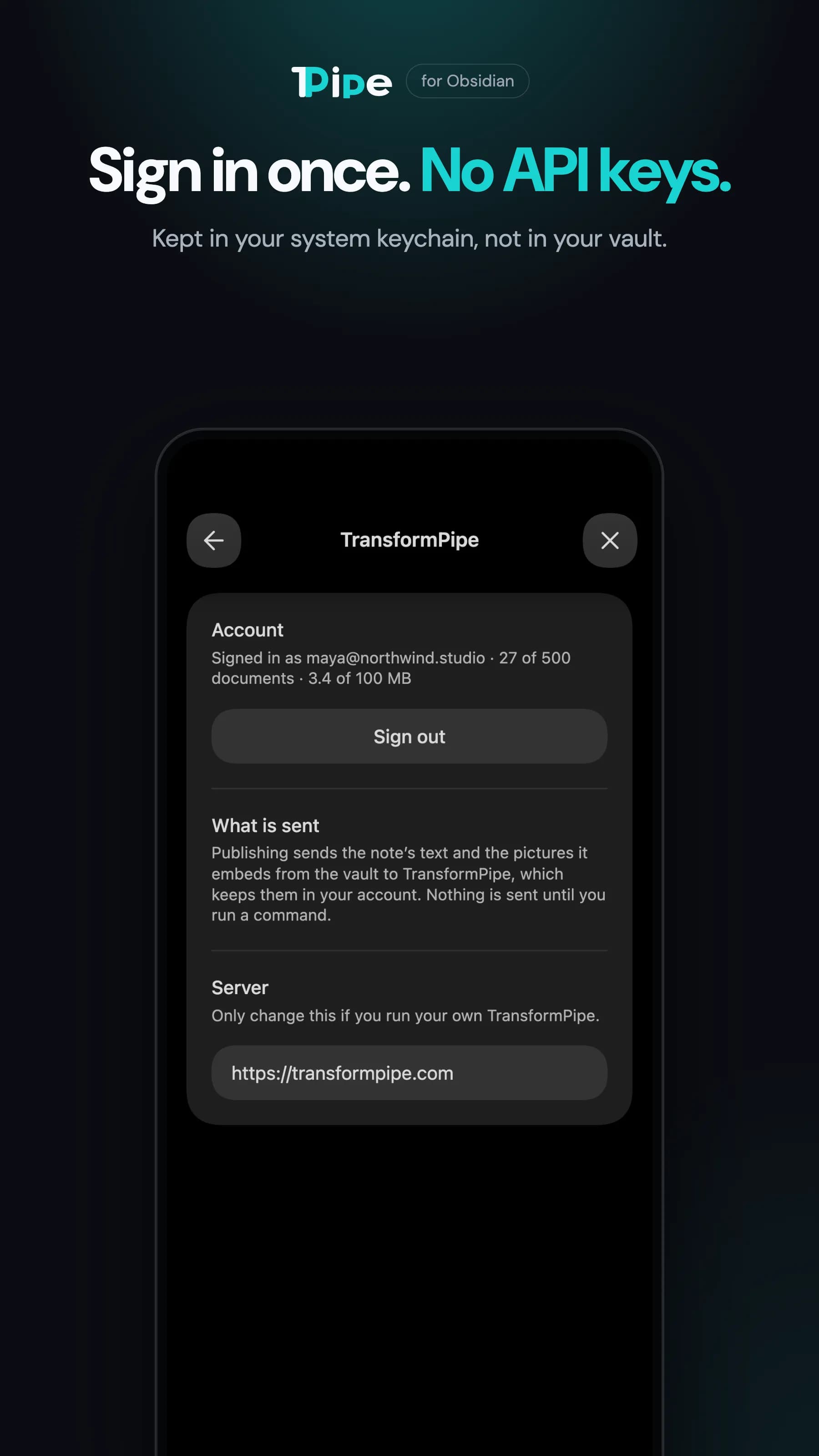 TransformPipe screenshot