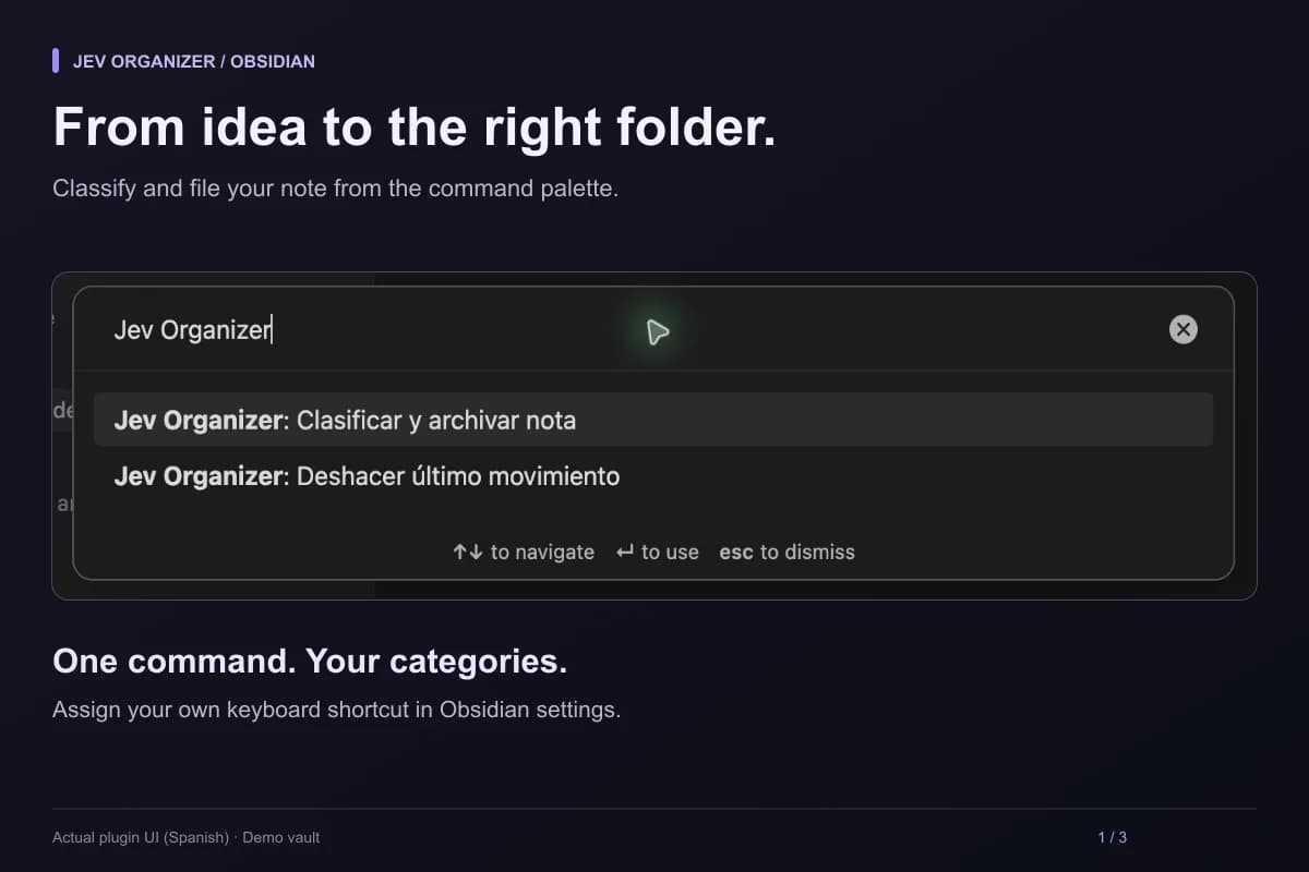 Jev Organizer screenshot