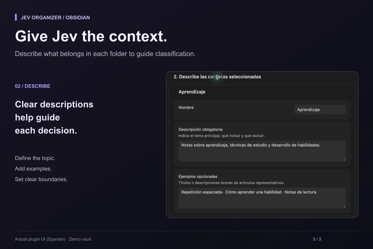 Jev Organizer screenshot