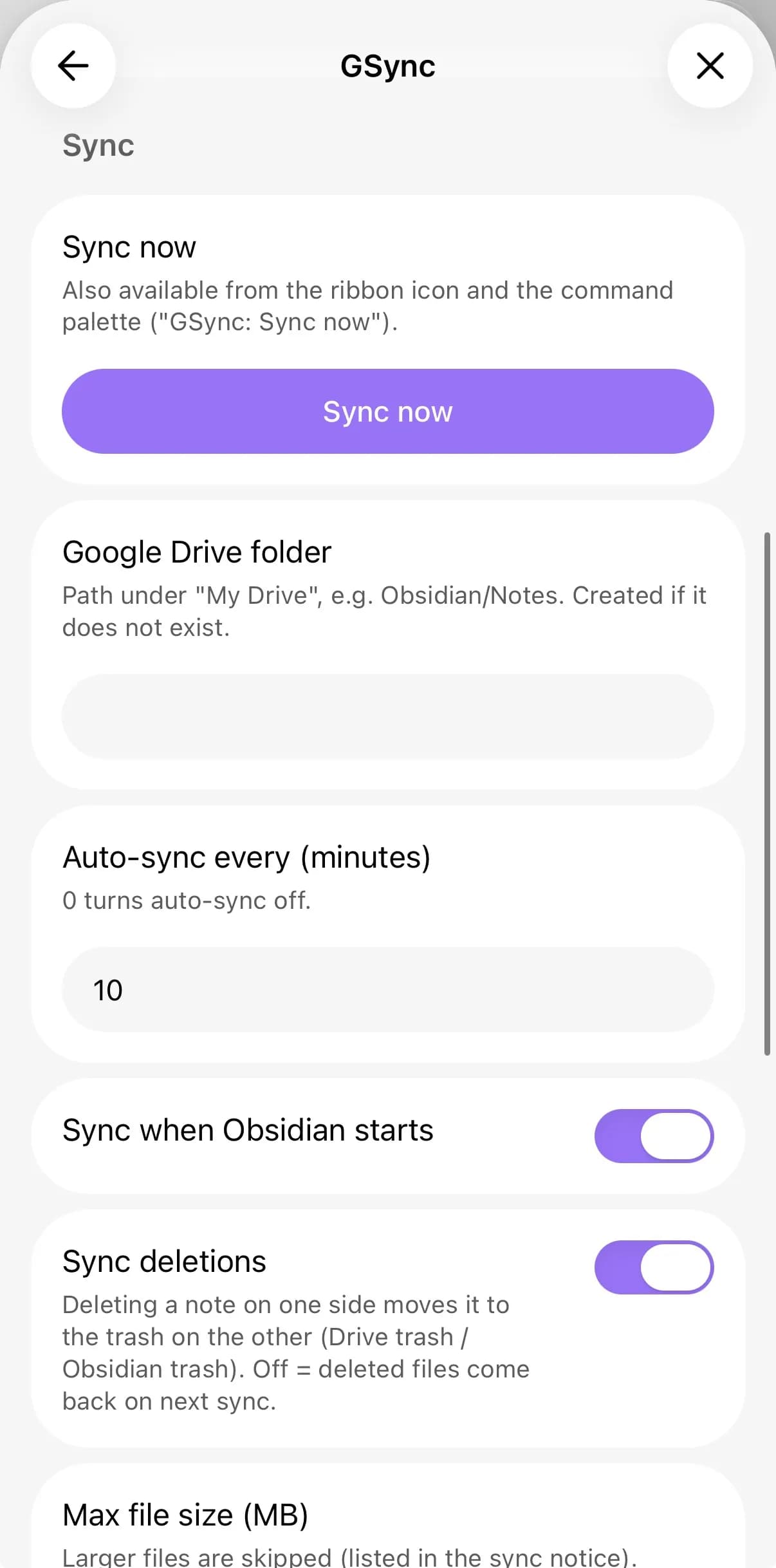 GSync screenshot