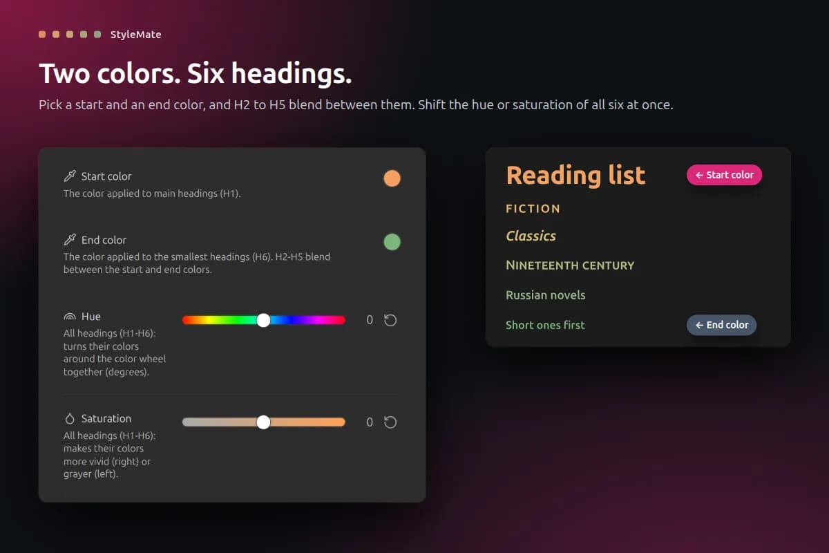 StyleMate screenshot