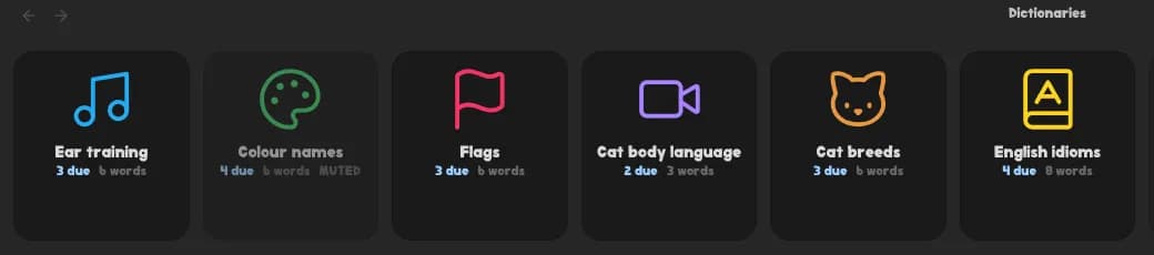 FSRS Vocabulary screenshot