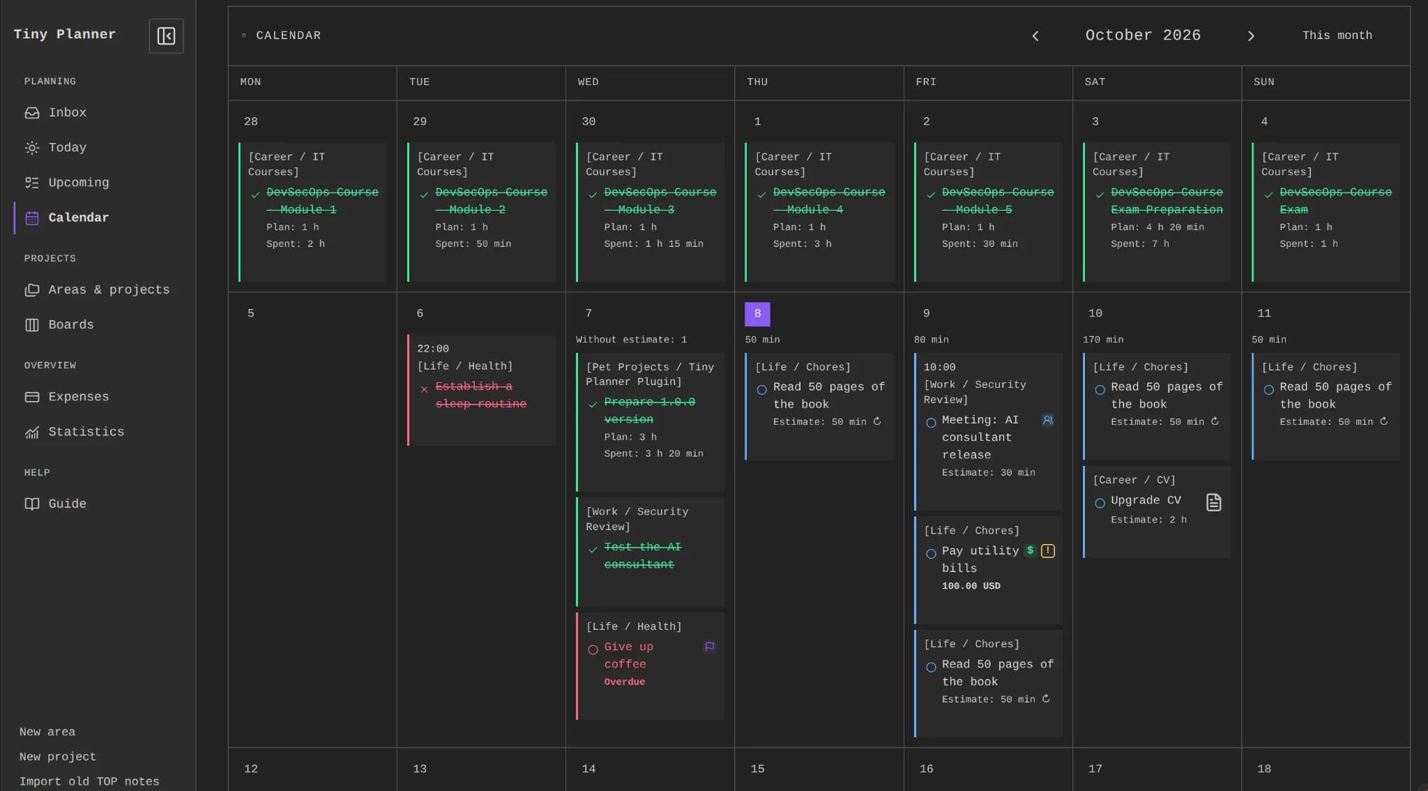 Tiny Planner screenshot