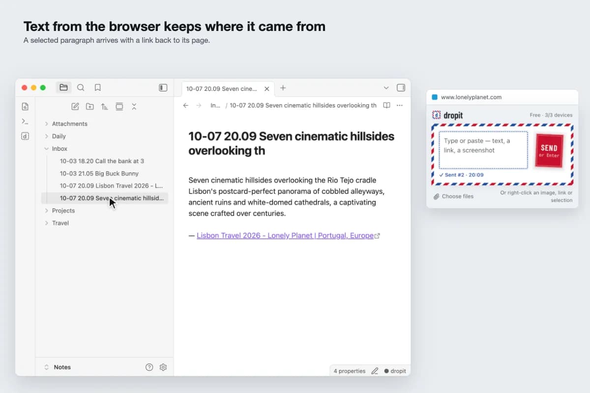 dropit (sync and send anything to phone and PC) screenshot
