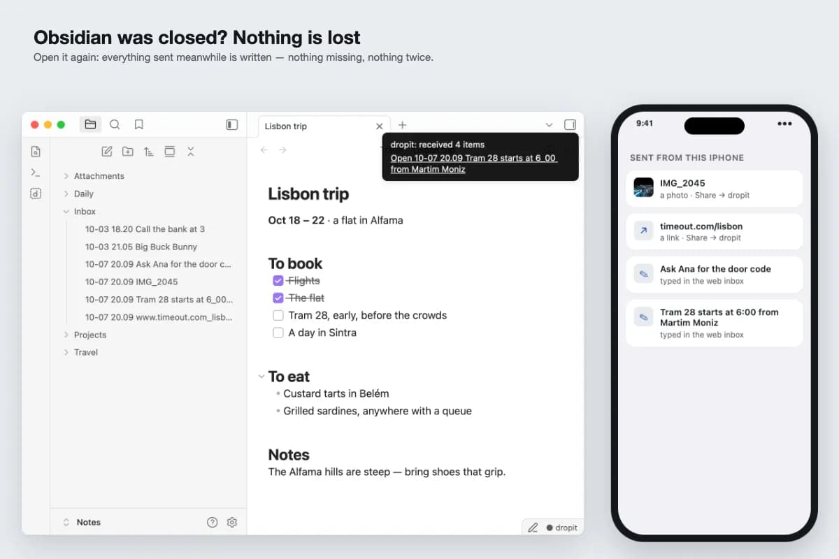 dropit (sync and send anything to phone and PC) screenshot