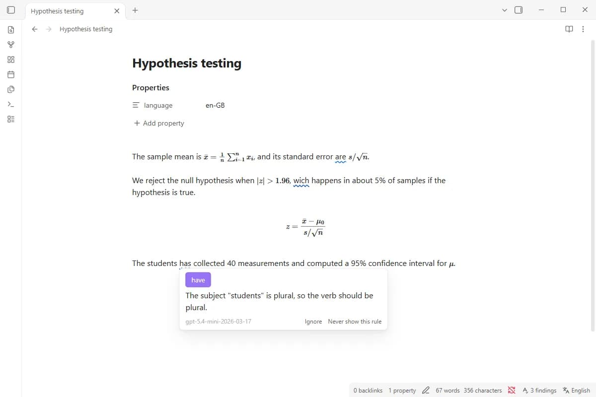 BlueProof screenshot