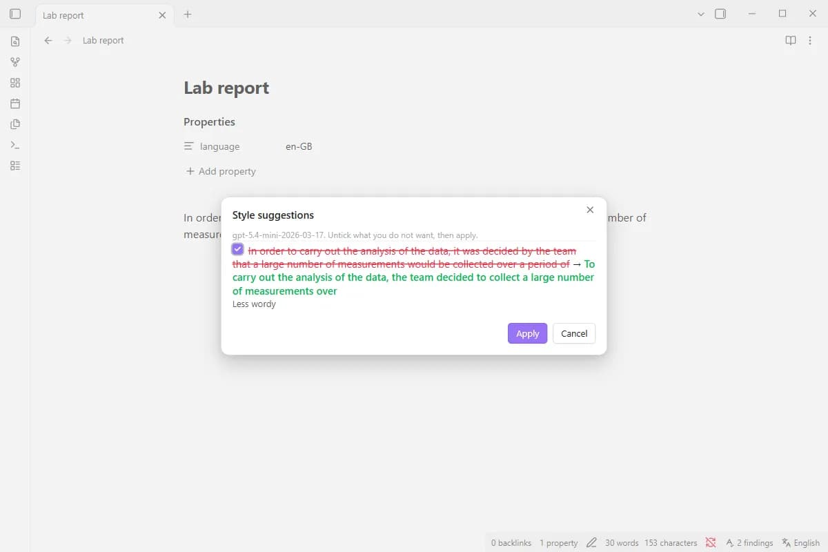 BlueProof screenshot