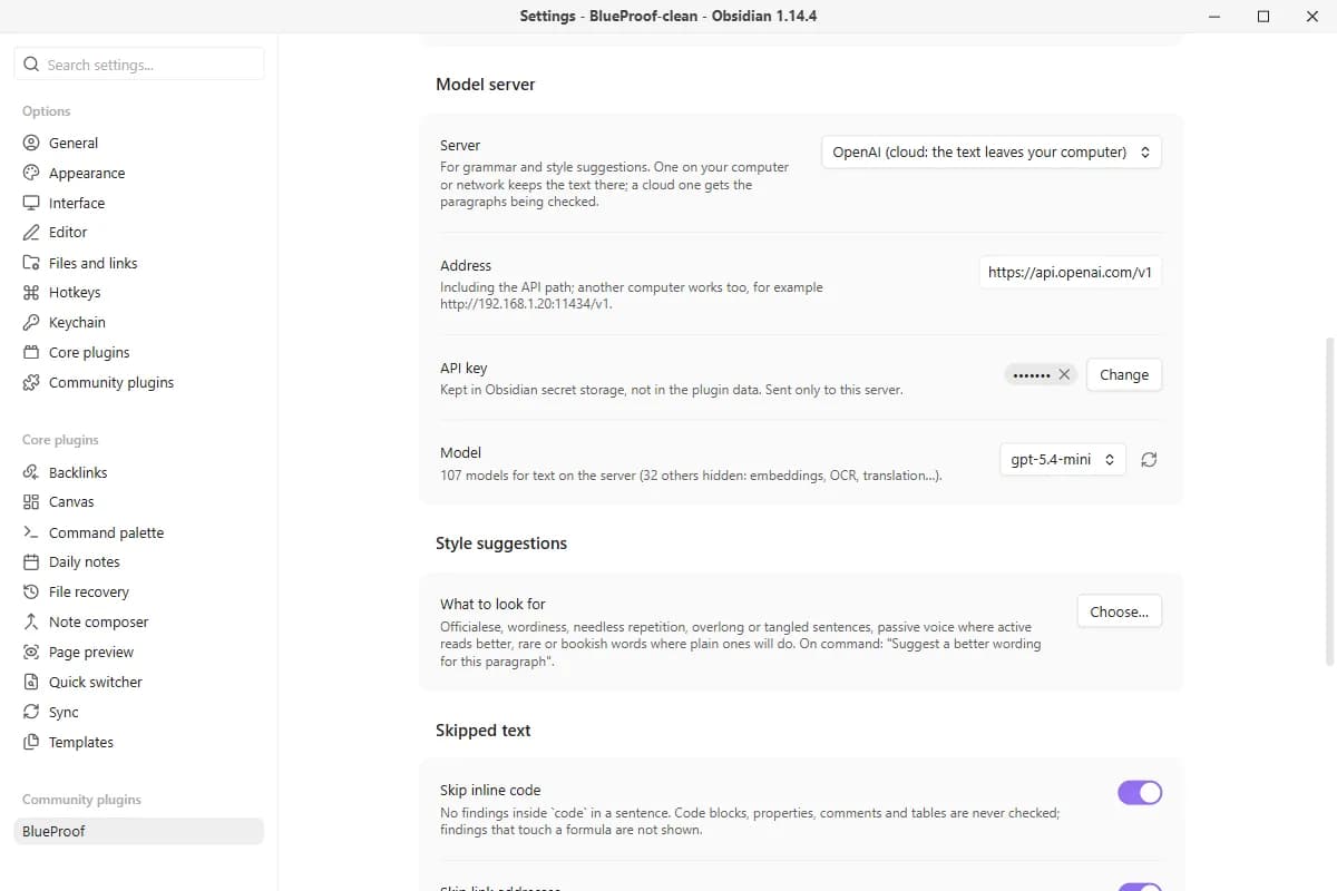 BlueProof screenshot