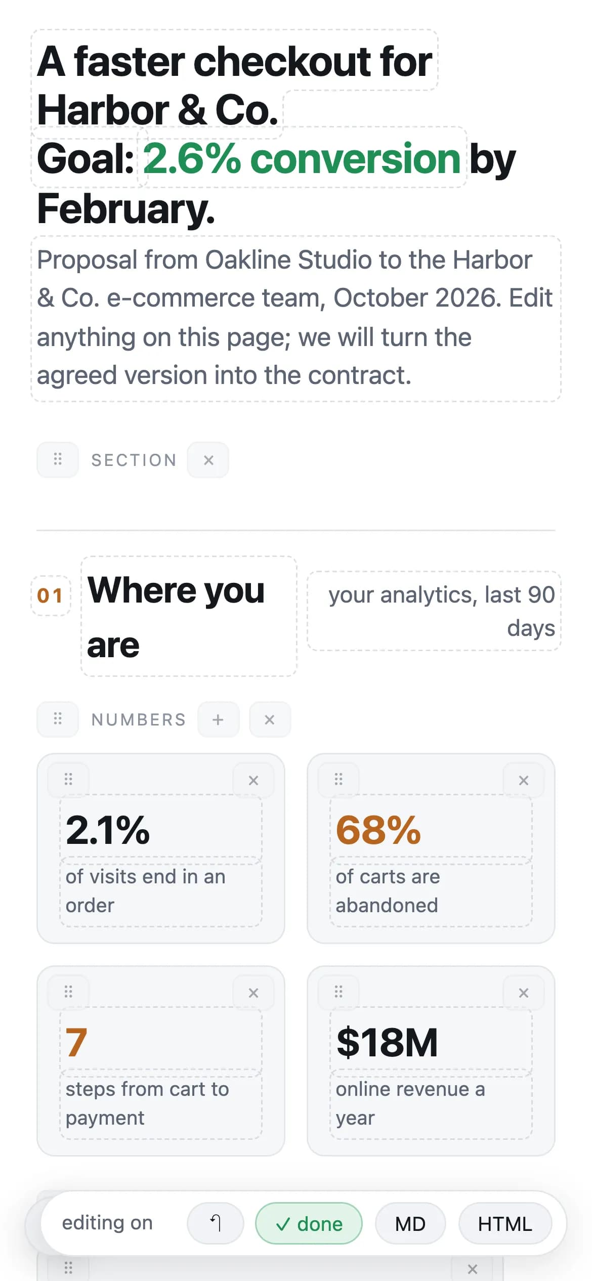 MyOnePage screenshot