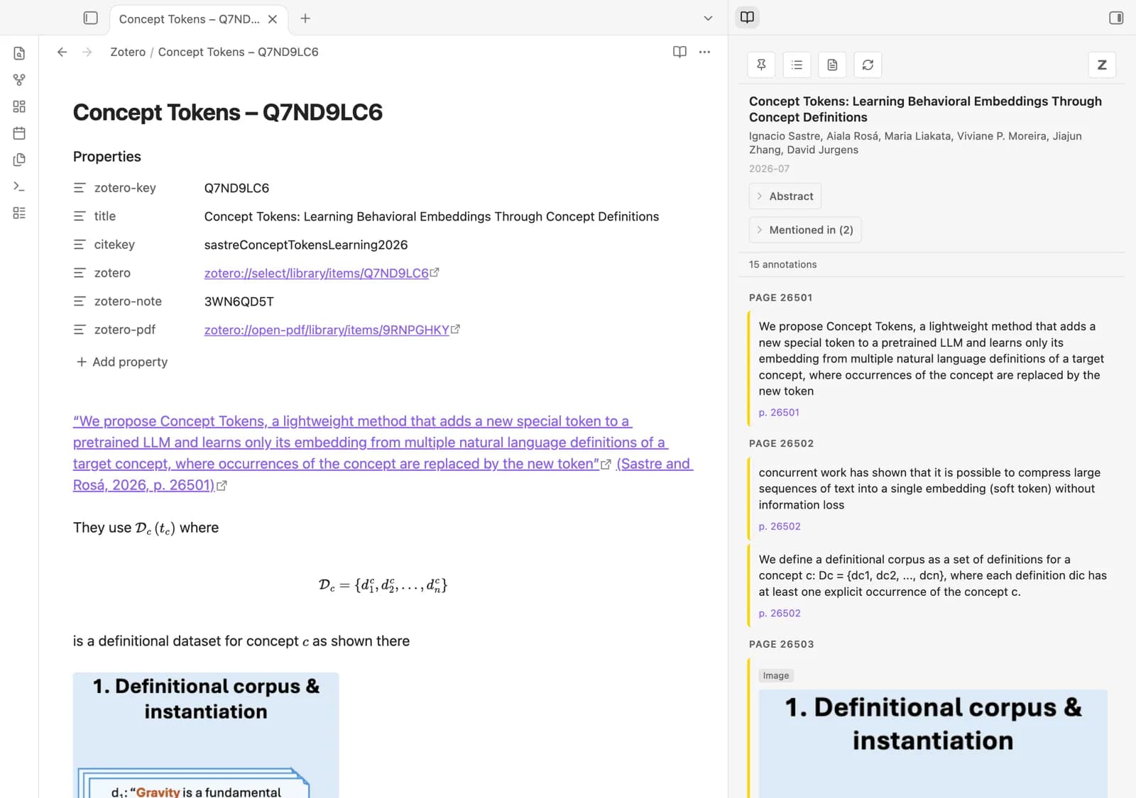 Zotero Annotations screenshot