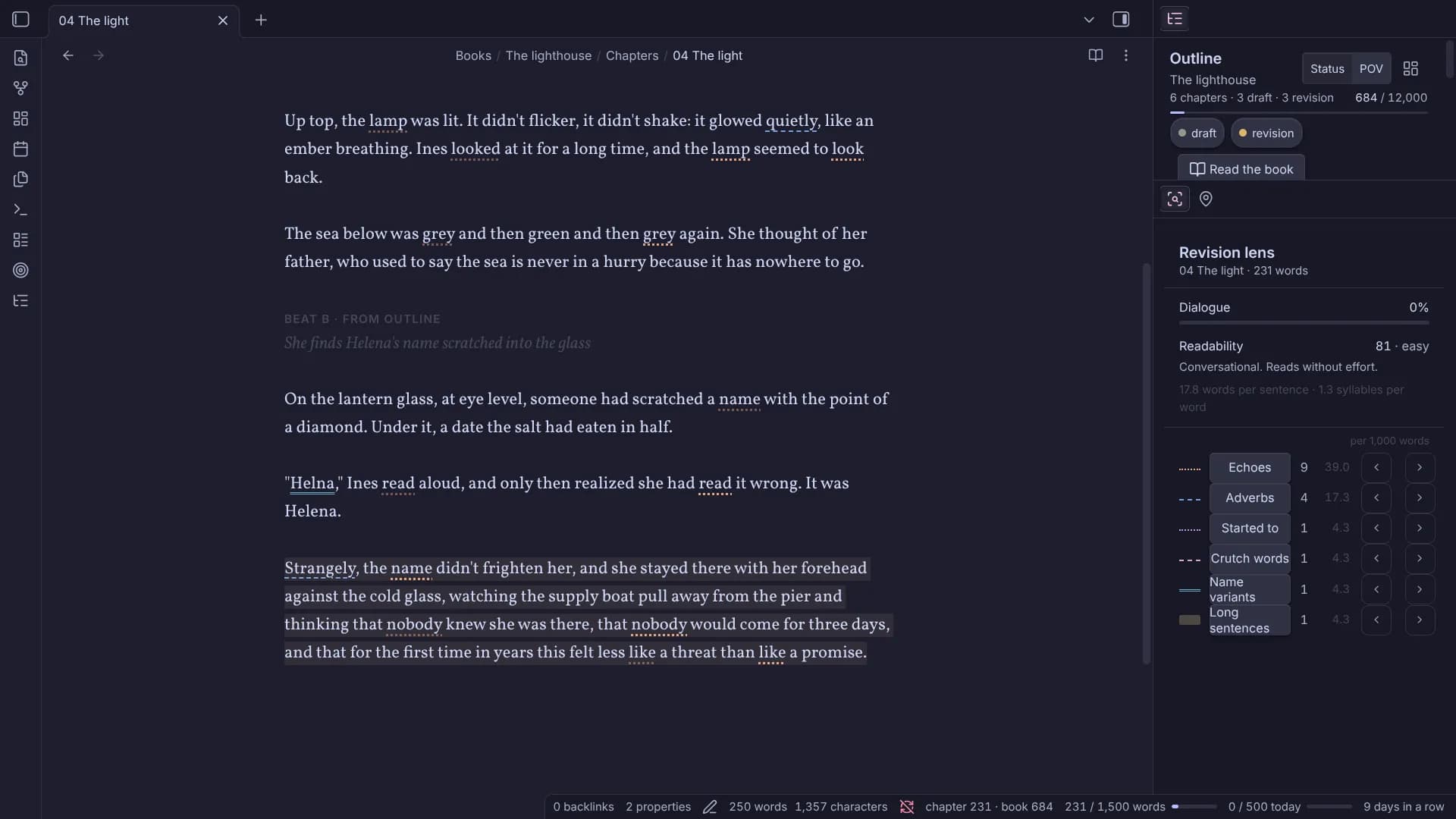 Escrita screenshot