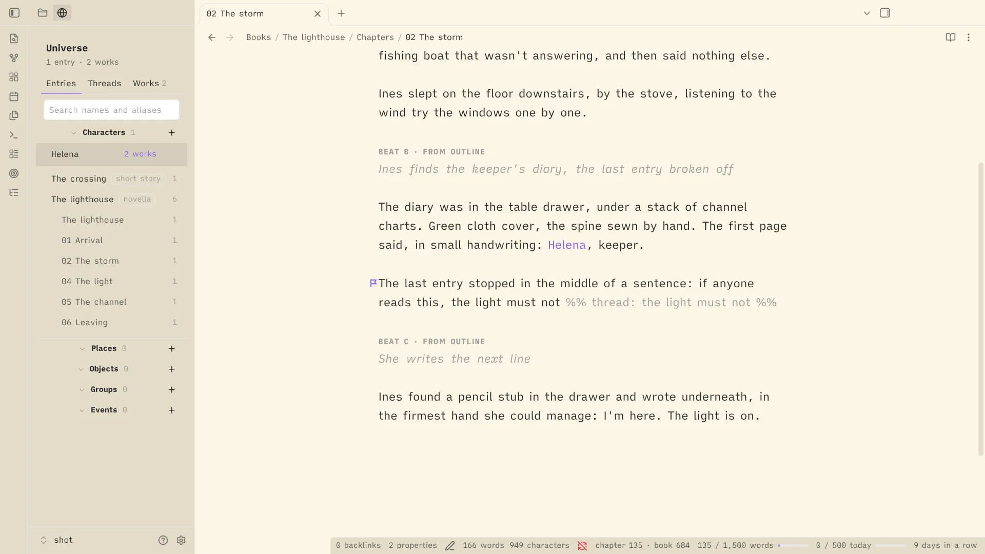 Escrita screenshot