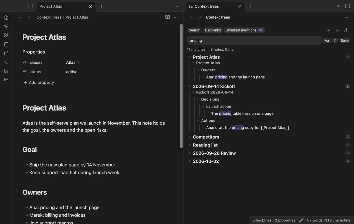 Context Trees screenshot