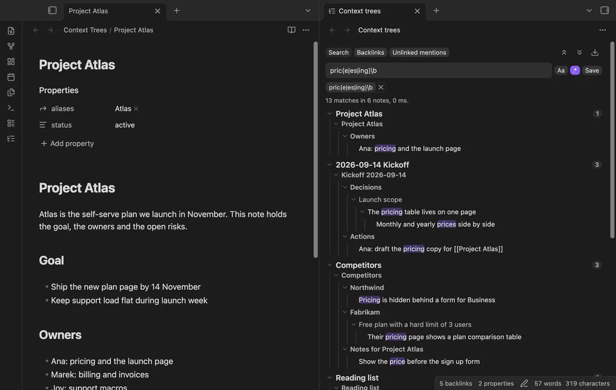 Context Trees screenshot