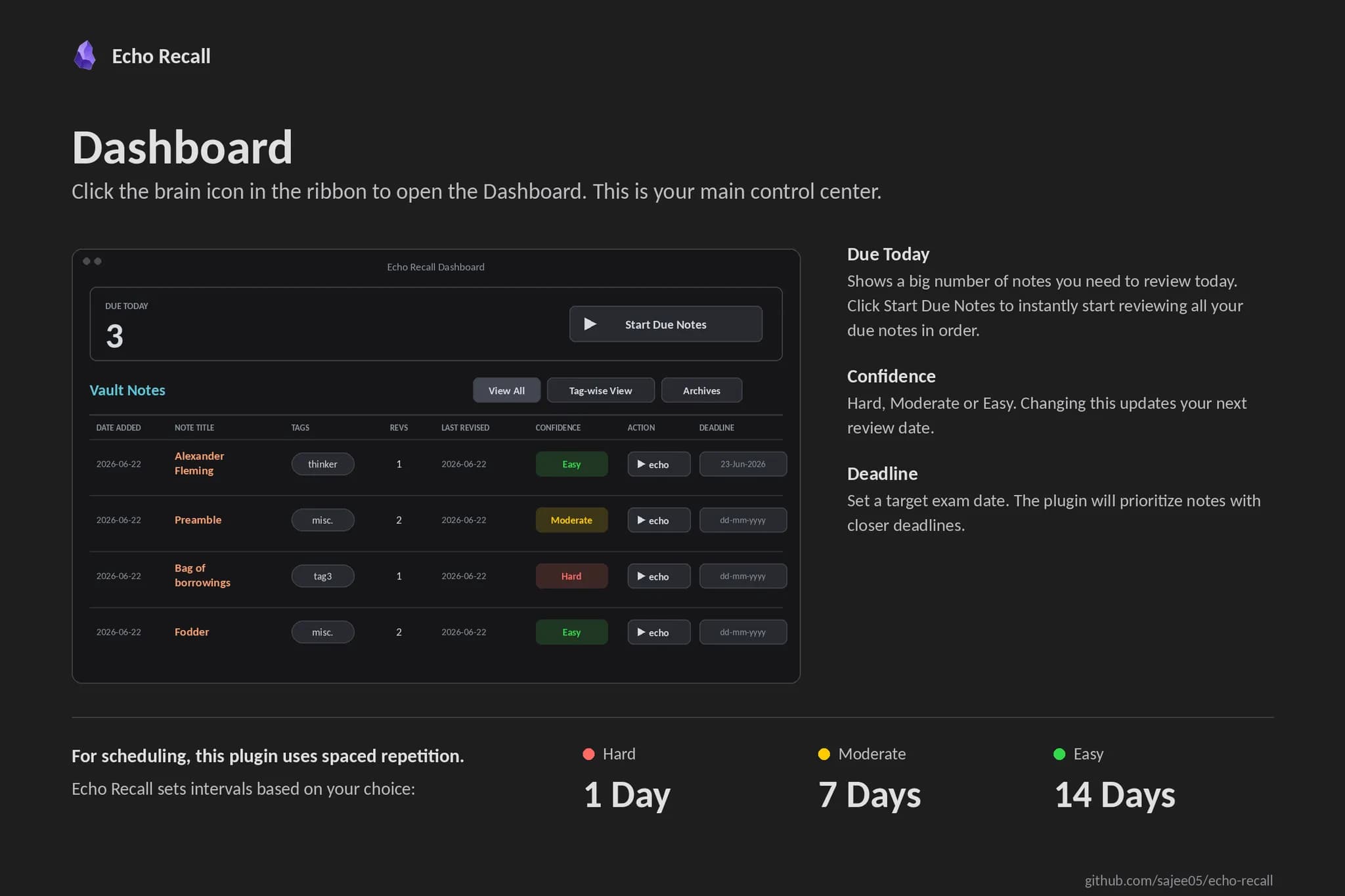 Echo Recall screenshot