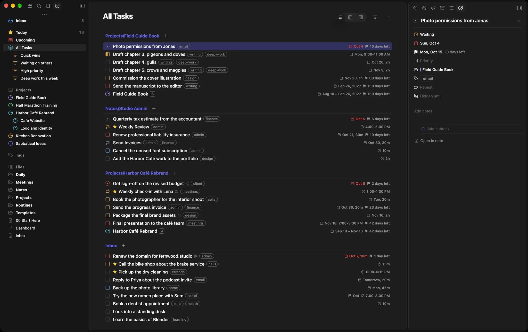 Integrated Task Manager screenshot