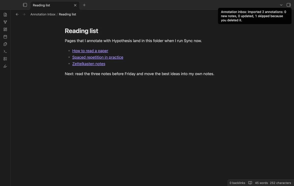 Annotation Inbox screenshot