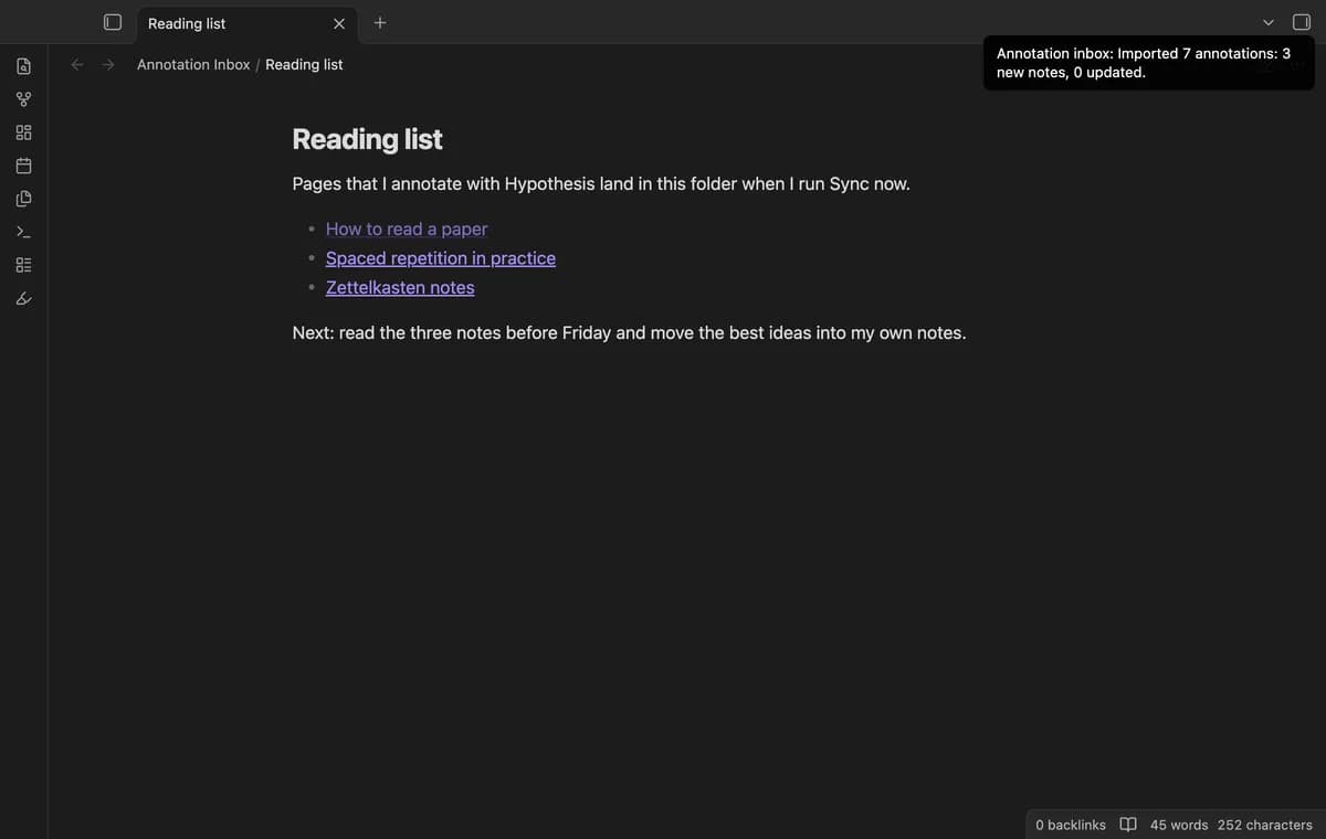 Annotation Inbox screenshot