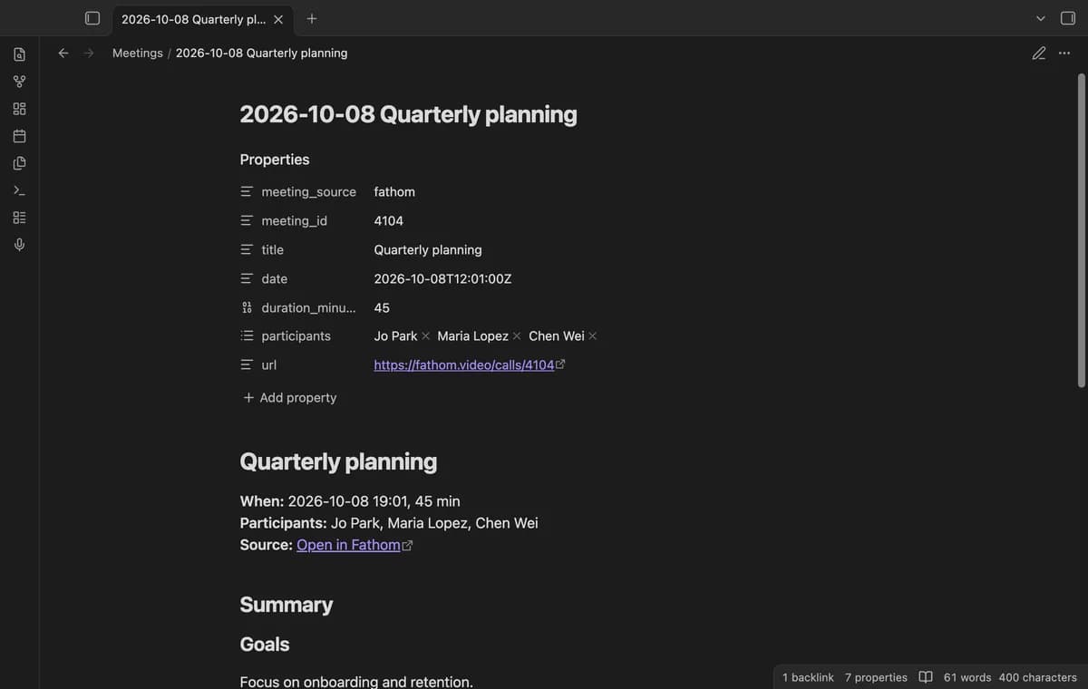 Call Notes Sync screenshot