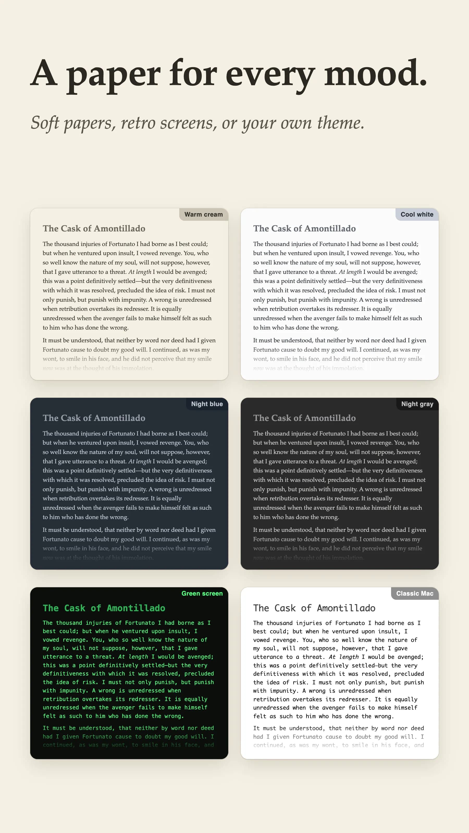 Writing Mode screenshot