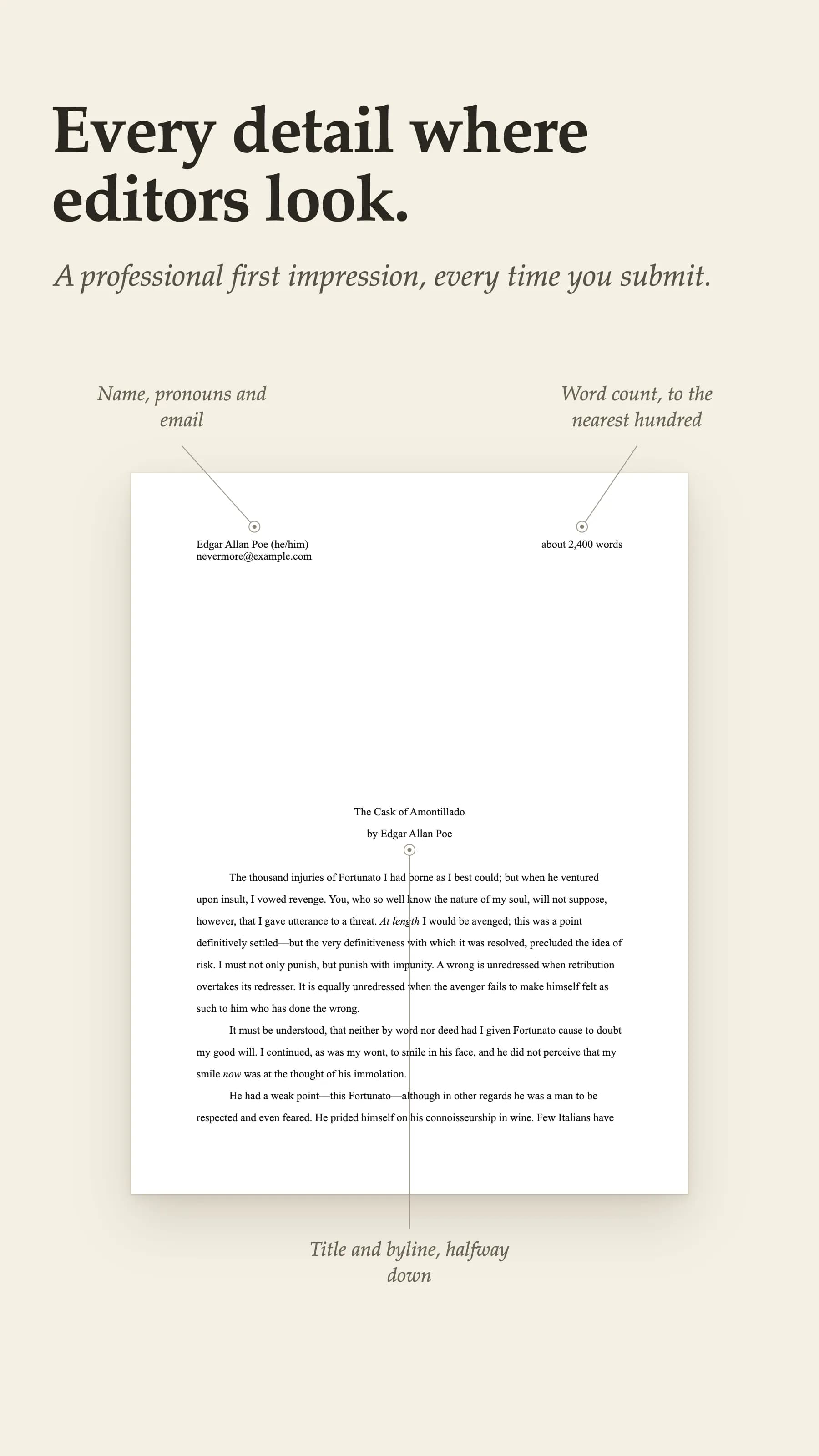 Standard Manuscript Format Export screenshot