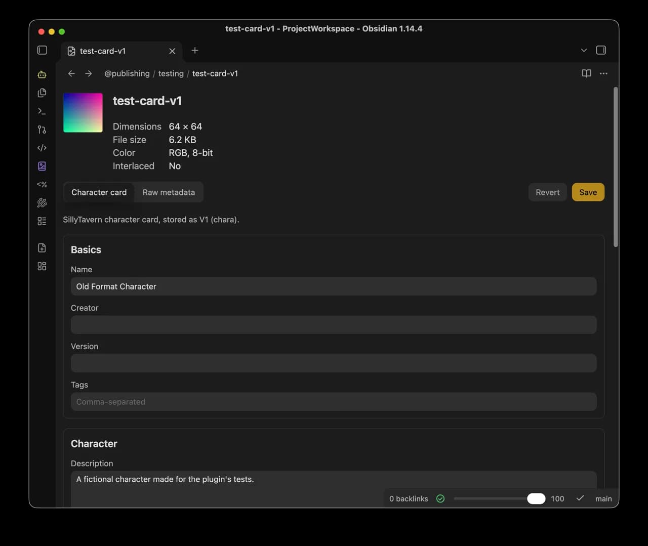 PNG Metadata Editor screenshot