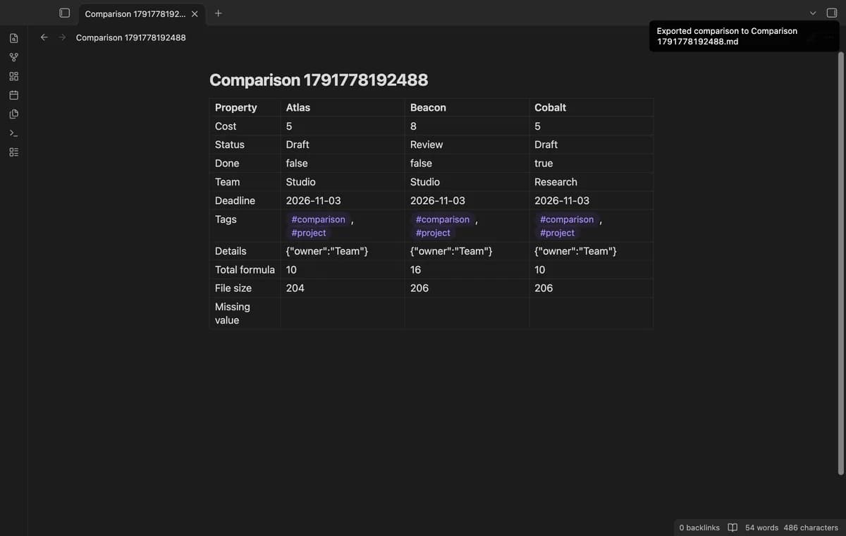 Bases Transpose Table screenshot