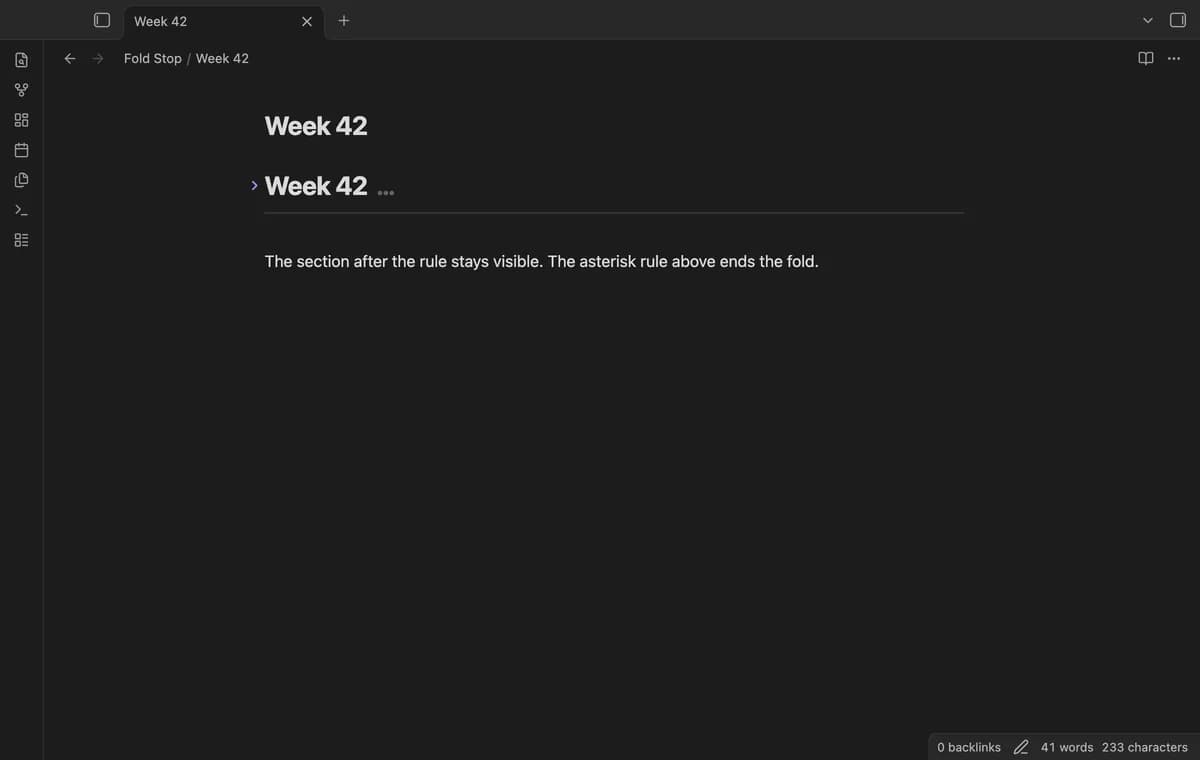 Fold Stop screenshot
