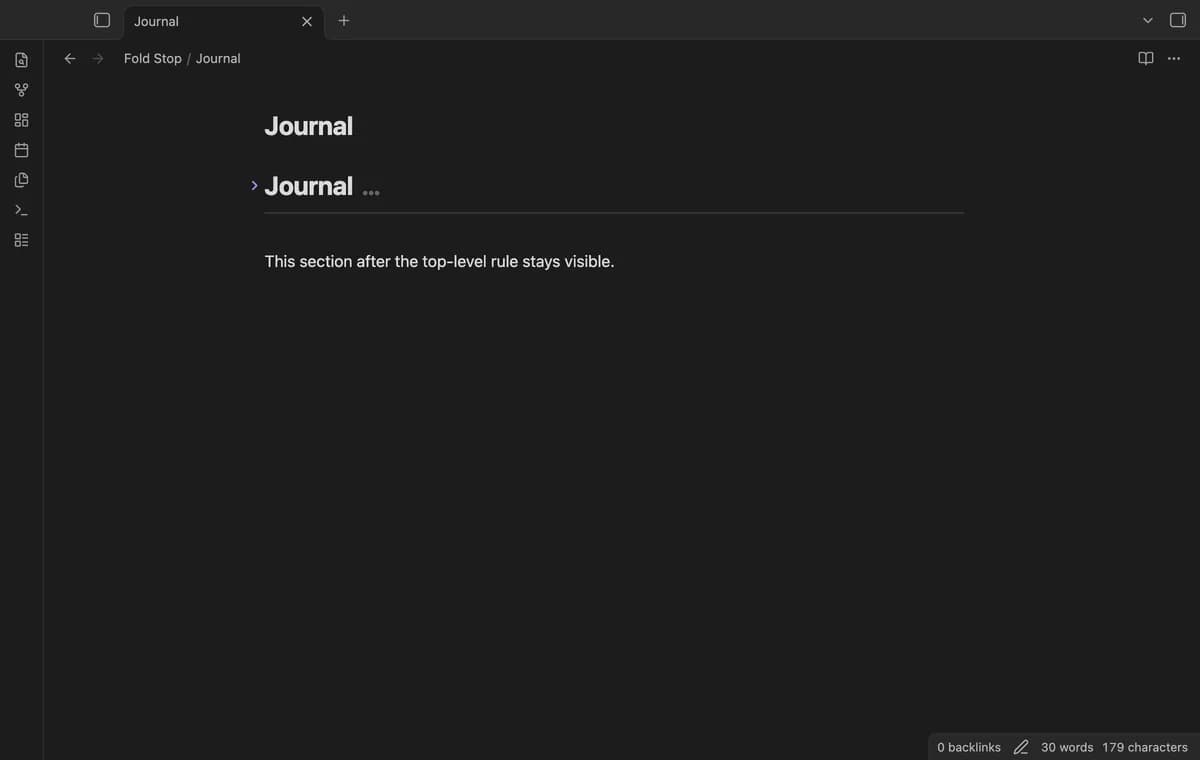 Fold Stop screenshot