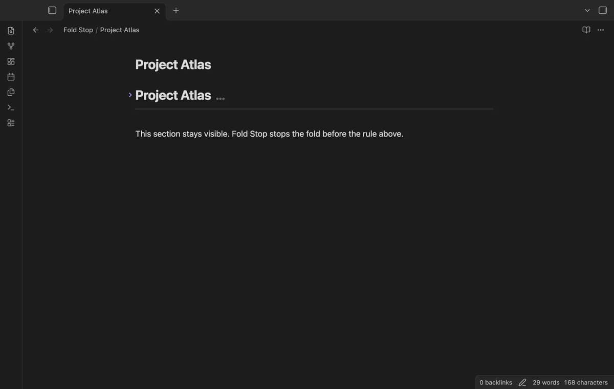 Fold Stop screenshot