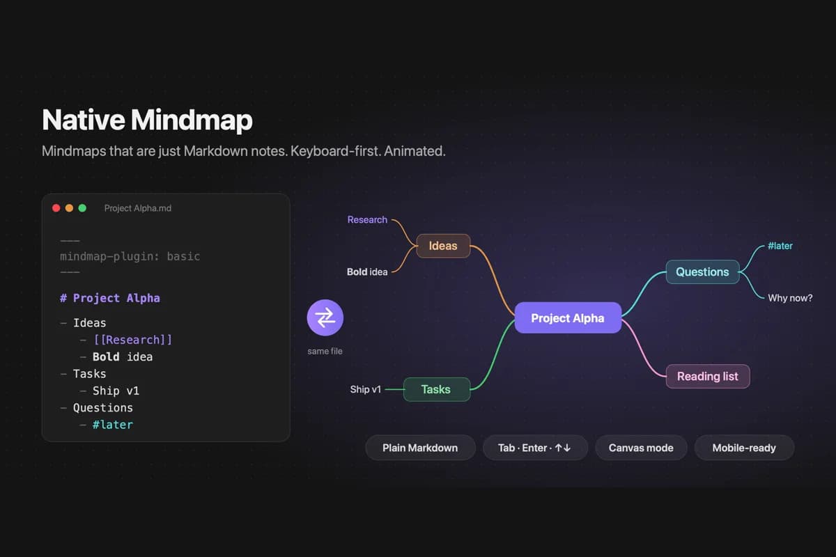Native Mindmap screenshot