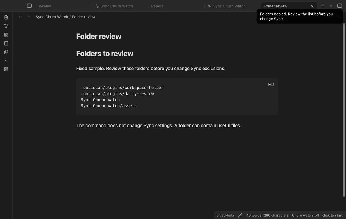 Sync Churn Watch screenshot