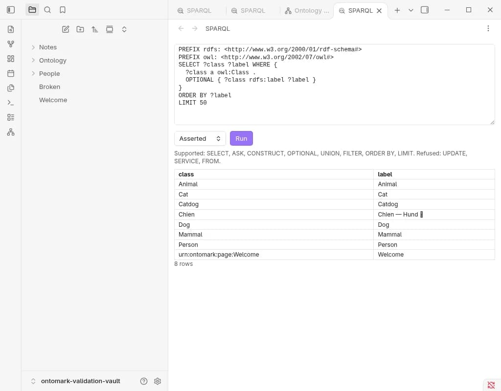 Ontomark screenshot