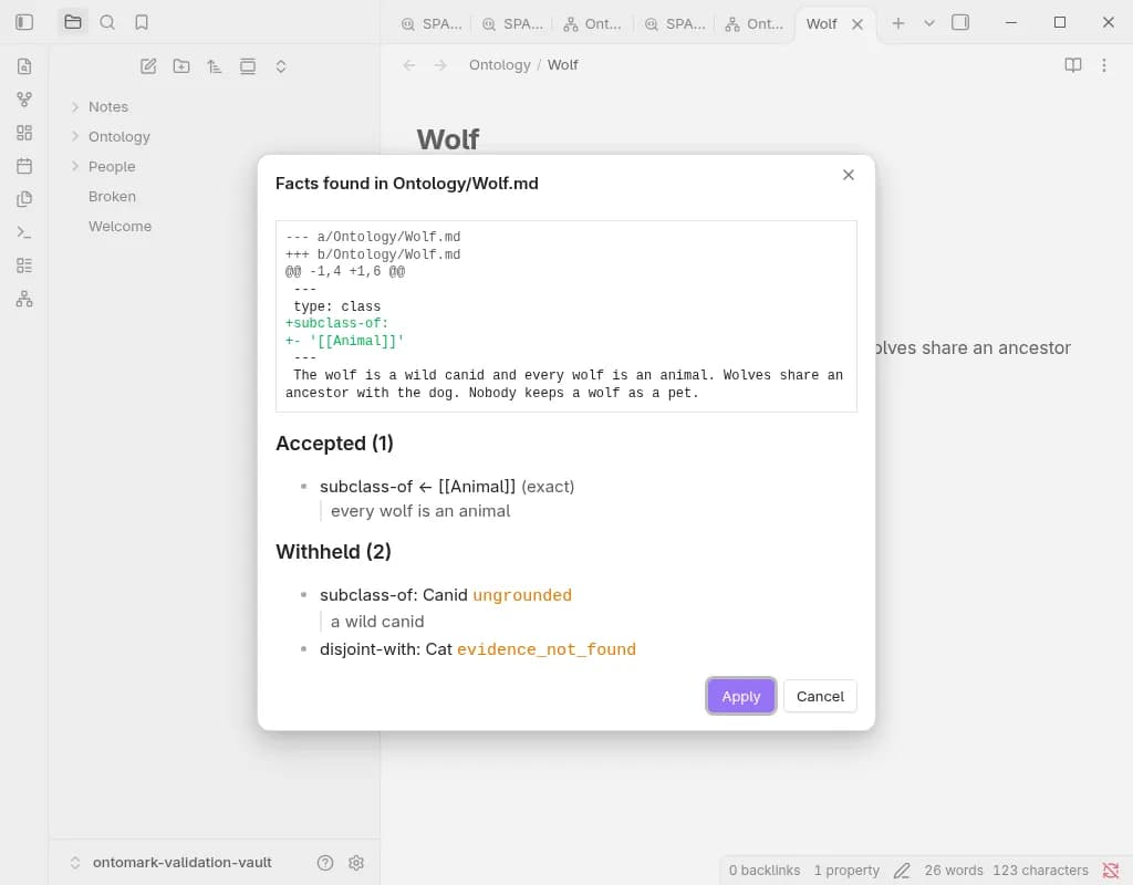 Ontomark screenshot