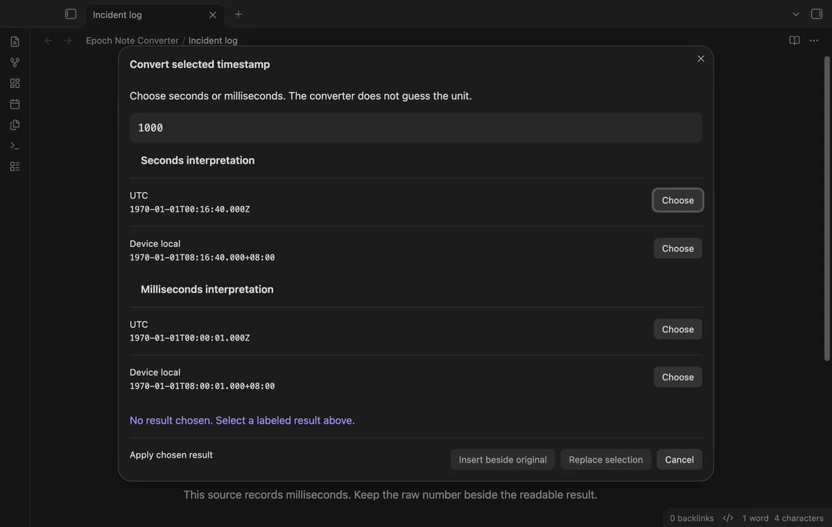 Epoch Note Converter screenshot
