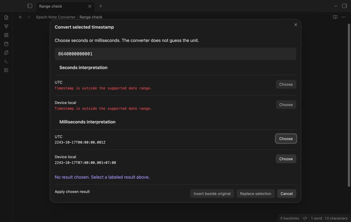 Epoch Note Converter screenshot