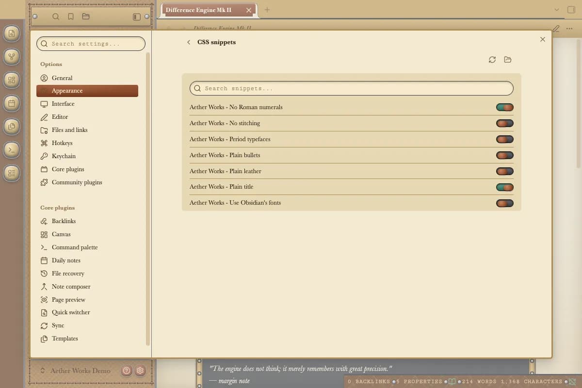 Aether Works screenshot