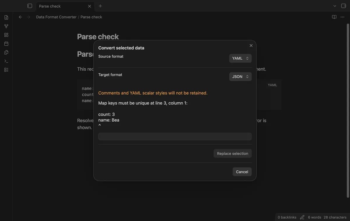 Data Format Converter screenshot