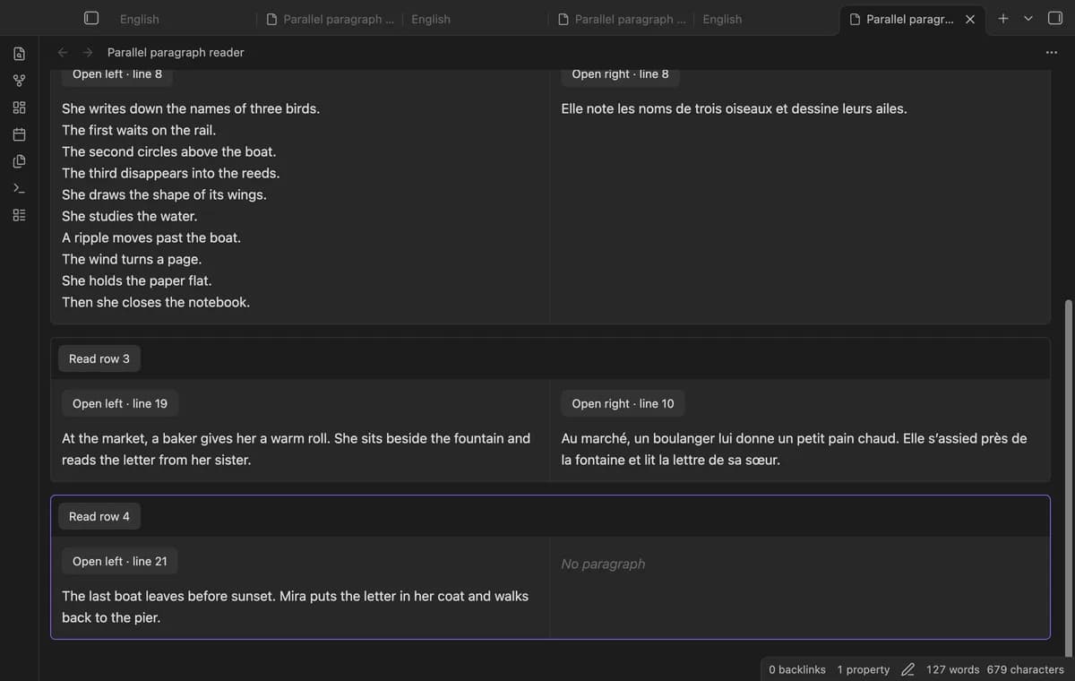 Parallel Paragraph Reader screenshot