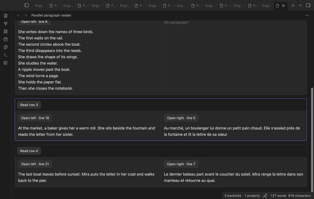 Parallel Paragraph Reader screenshot