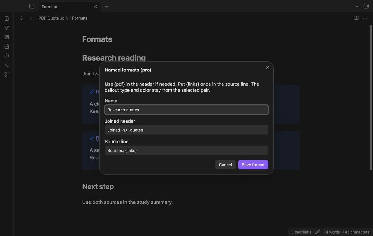 PDF Quote Join screenshot