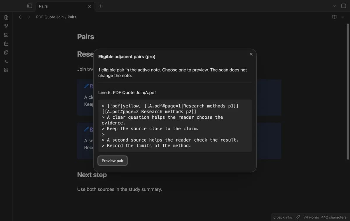 PDF Quote Join screenshot