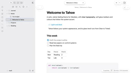 Tahoe screenshot