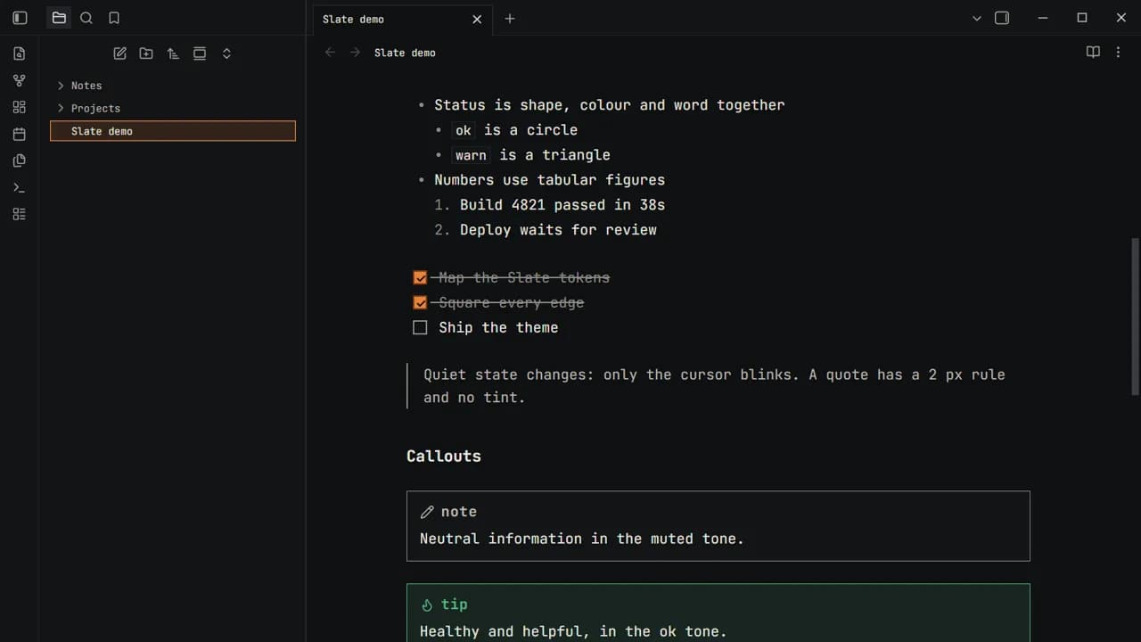 Slate screenshot