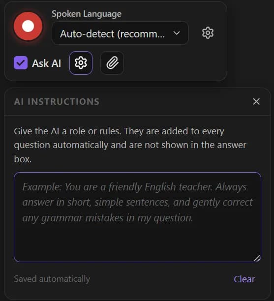 Speakflow screenshot