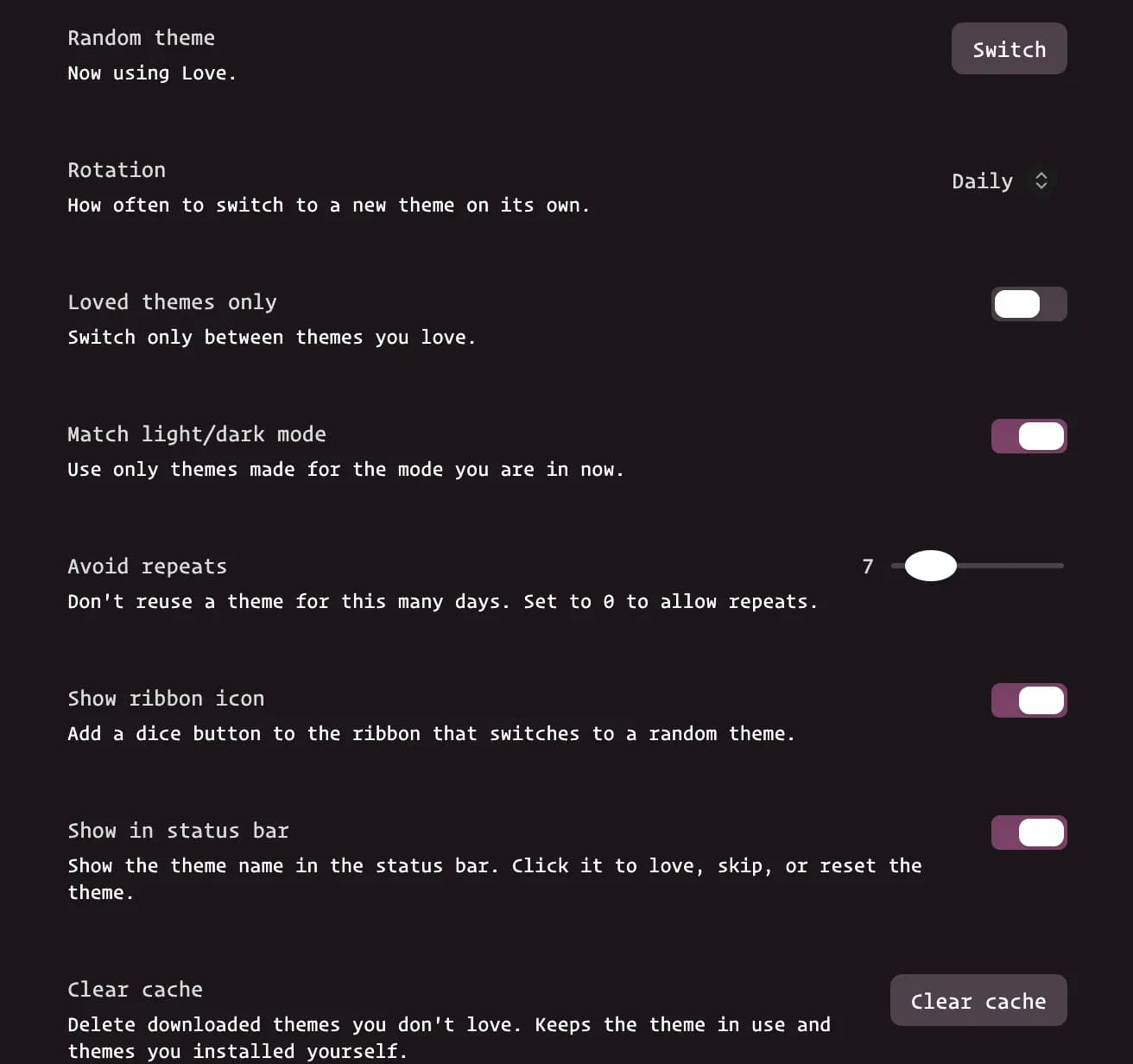 Random Theme screenshot