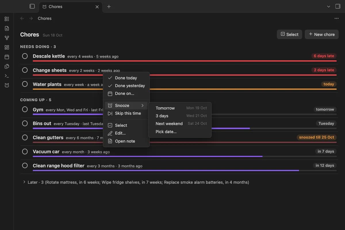 Choreday screenshot