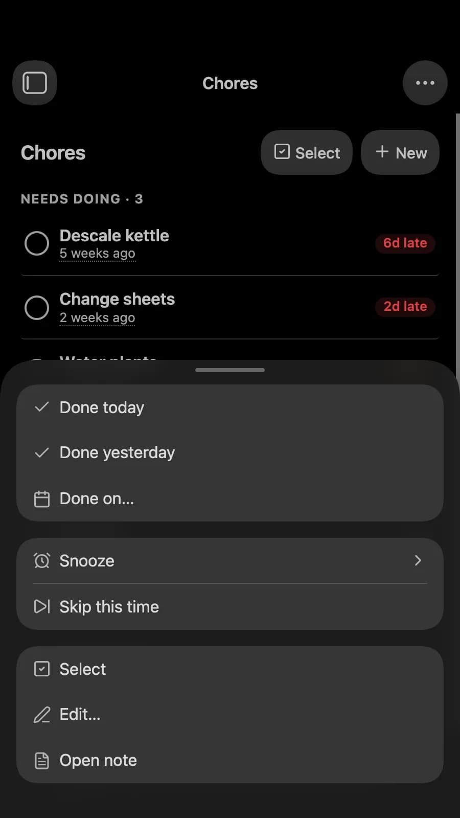 Choreday screenshot