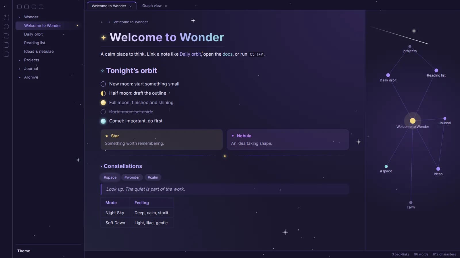 TheWonderSpace screenshot